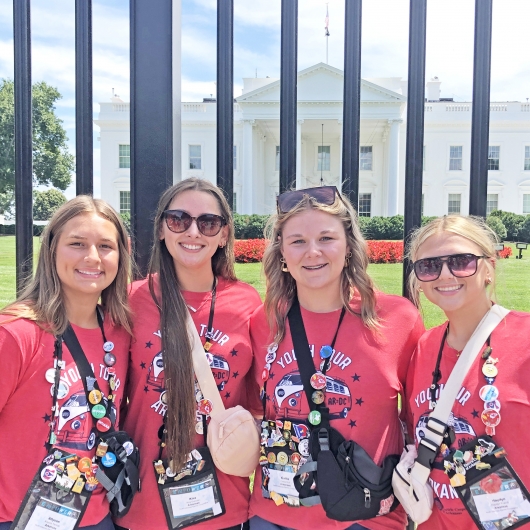 NAEC Youth Tour delegates at the White House in 2024